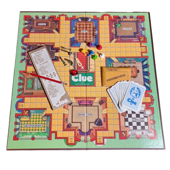 Vintage 1986 Parker Brothers CLUE Classic Detective Board Game With All Pieces - Picture 6 of 14